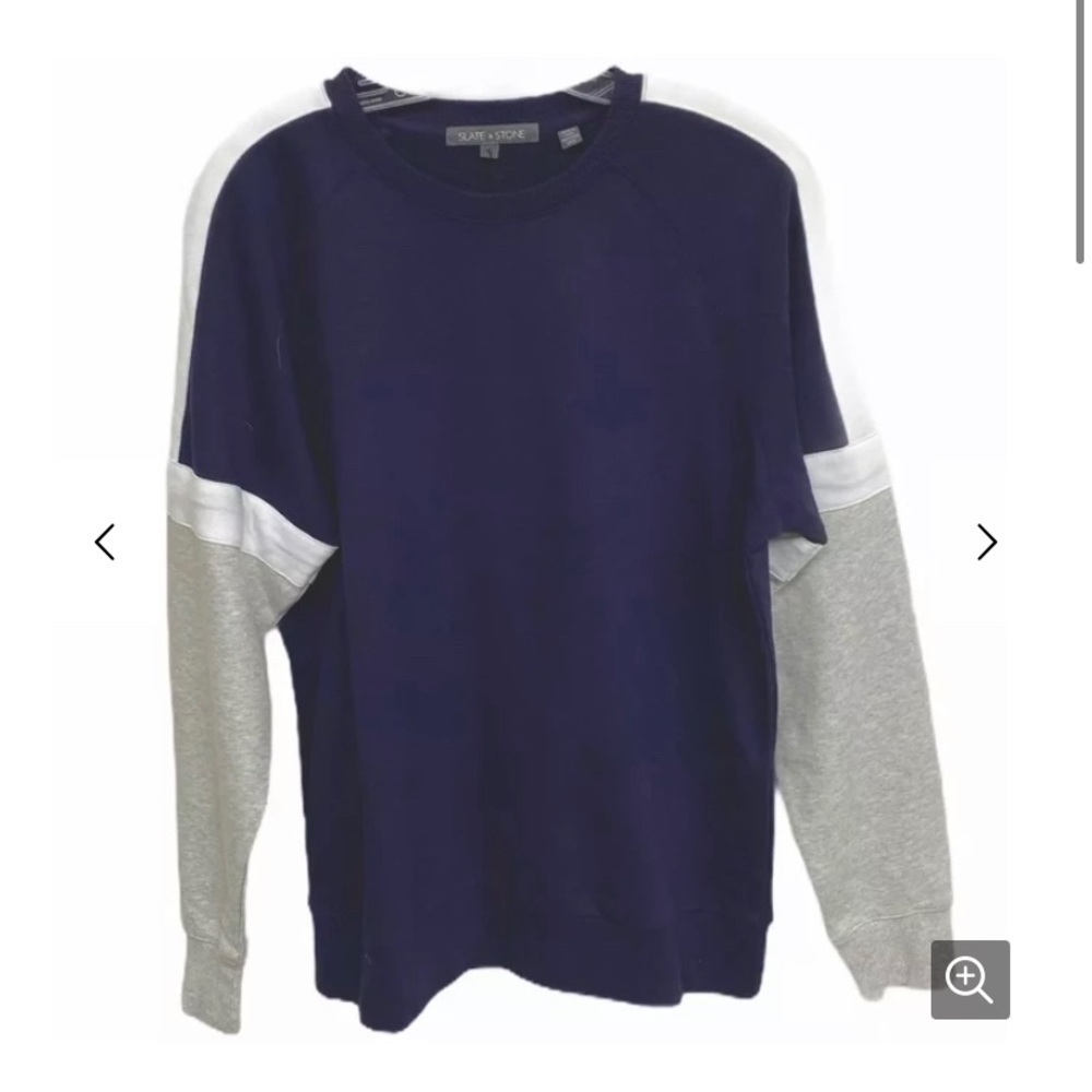 Slate & Stone Blue Gray Crew Neck Sweatshirt Small